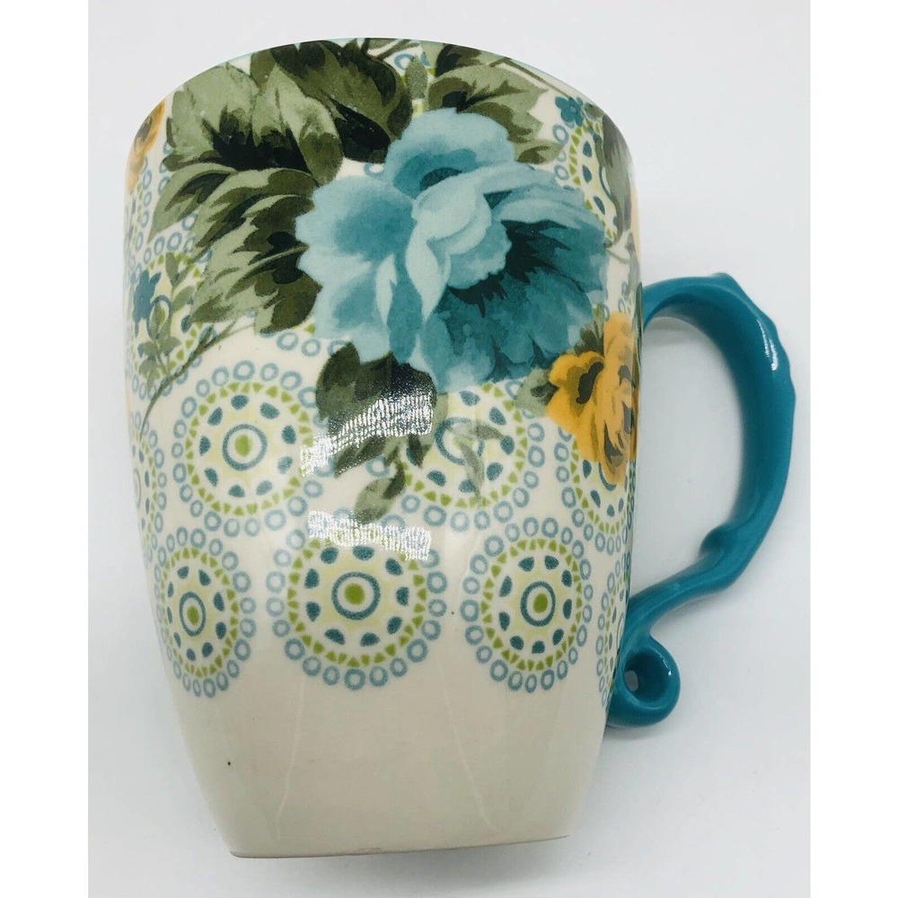 Pioneer Woman Jumbo Mug 24oz Latte Stoneware Rose Shadow Floral REPLACEMENT A1 - Picture 3 of 9